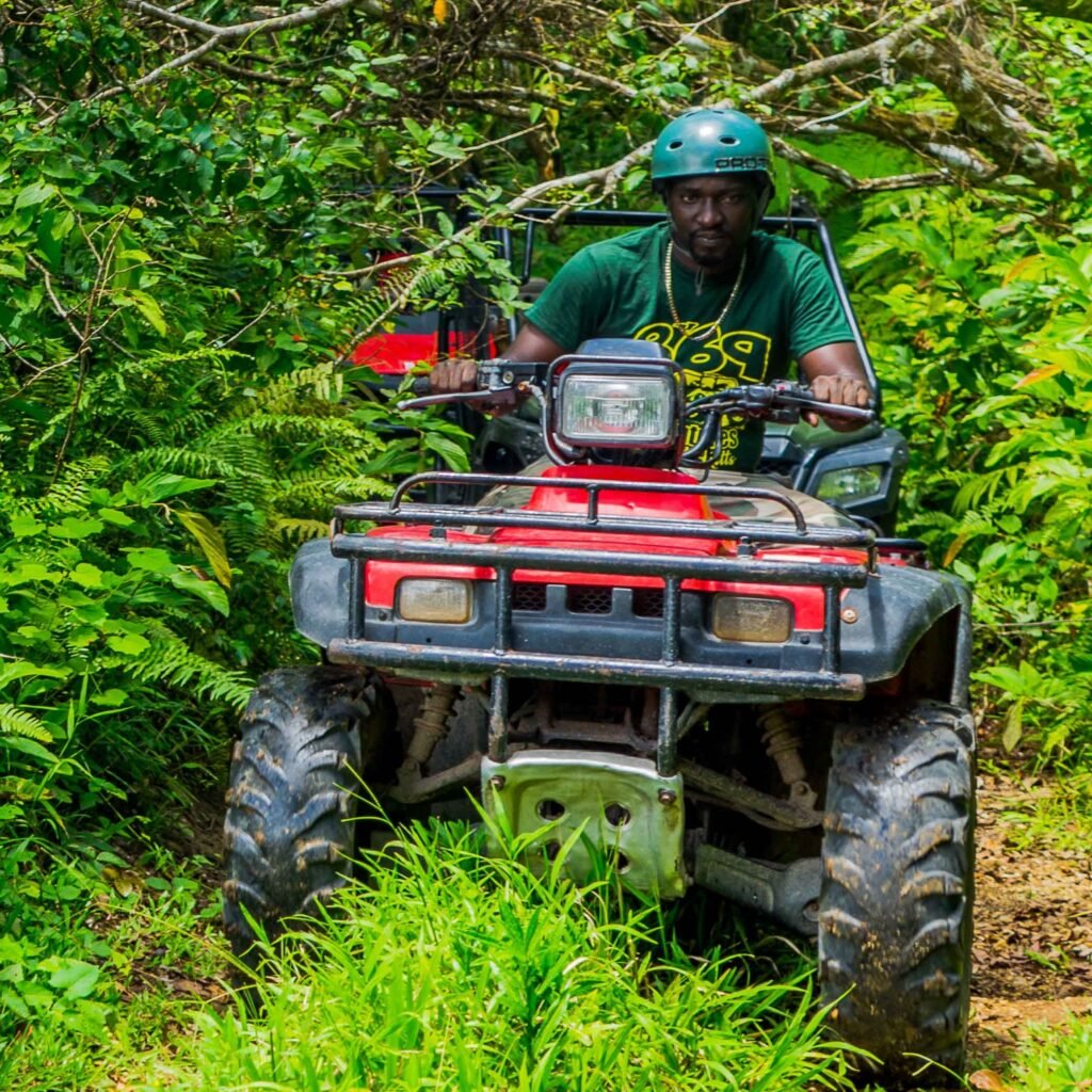 ATV rider on the trail