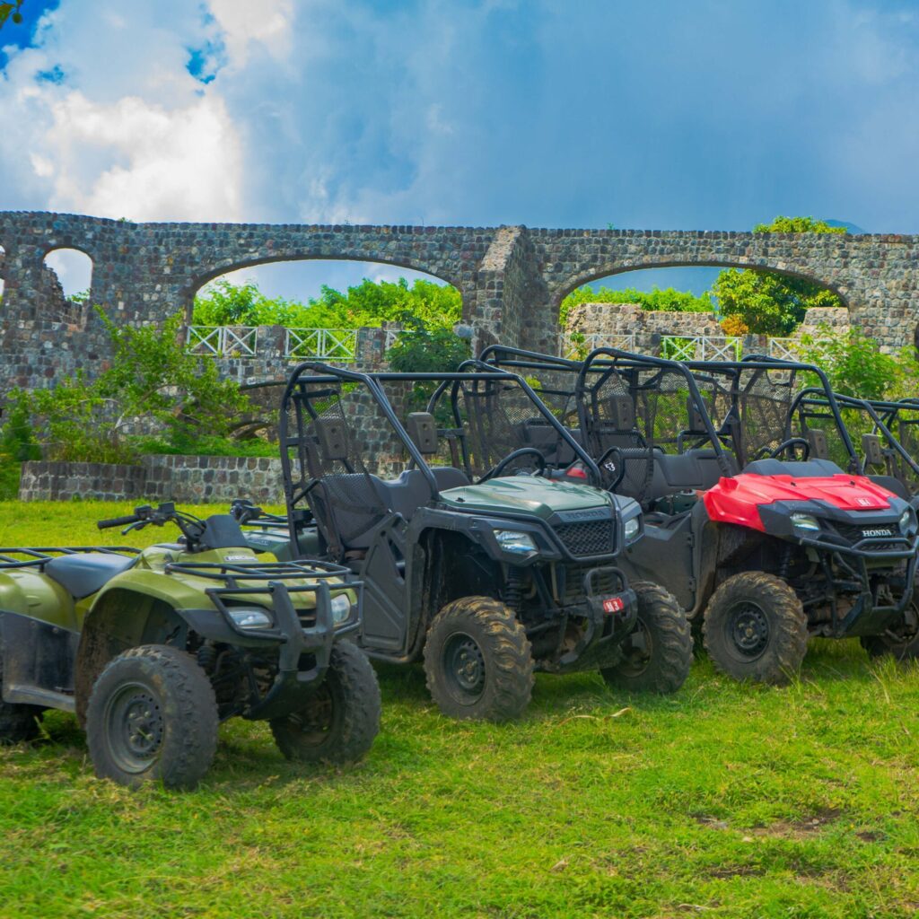 Mixed group of ATVs and UTVs