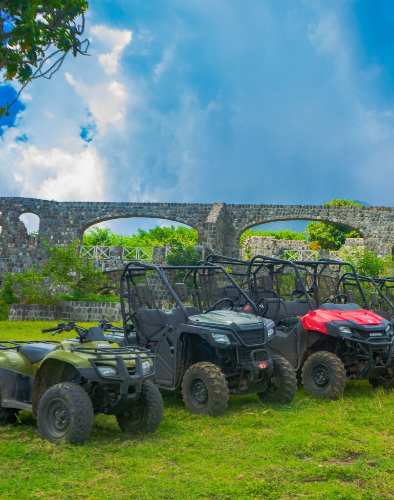 Row of ATVs ready to ride
